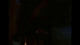 A woman with big natural tits is getting fucked in medieval style