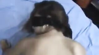 The girl with a flexible back can reach deep places with her hand