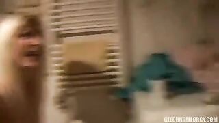 Group sex party with hot sluts in a swingers club scene