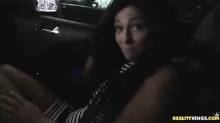 A brunette has sex and gets a discharge on her face in 60fps