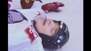 The fan gave the hockey player her ass to play with