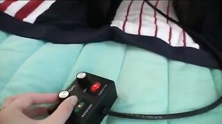 Three girls have fun with sex and a vibrator
