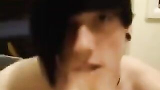 The guy loves to swallow his friends' sperm