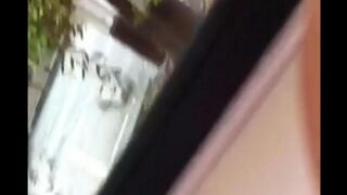 The guy just does not care and jerks off his cock on the street