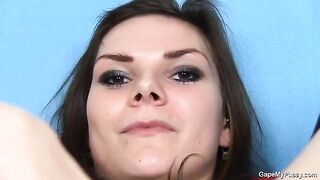 A girl in stockings and panties came to porn casting to demonstrate her skills