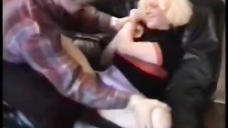 A beautiful babe has hard sex with a hot biker in a homemade vid