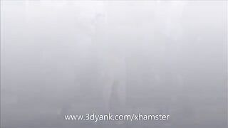 Babe anime has sex with two huge monsters with hard cocks