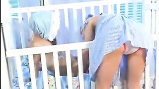 The tiny babysitter with natural tits is getting fucked