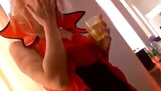 Halloween student party with a group sex session