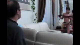 Sex in clothes is a very interesting spectacle, especially with pantyhose play