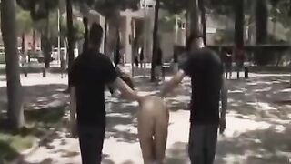 Group sex in public, full of energy and so hot!