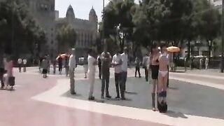Group sex in public, full of energy and so hot!