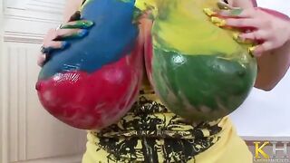 Artistic solo masturbation with a big toy and BBW