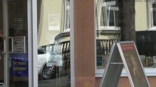 A girl walks on the street without panties, and a guy fucks her hard