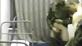Barracks sex with a random girl, the guys fucked her hard