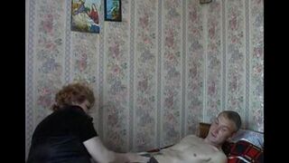 The old mother and son have an intimate encounter, captured secretly