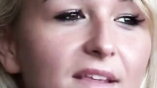 She got her asshole gapped and then sucked a cock covered in cum
