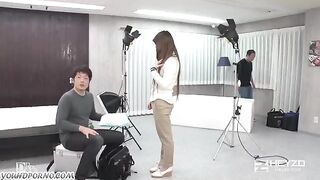 Brunette woman fucked at casting, she has never tried fucking on camera