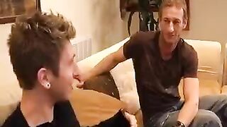 A naked sister poses, and her brother takes it all off