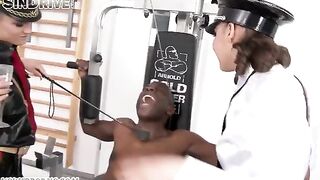 A negro man fucked two girls in a steamy threesome encounter