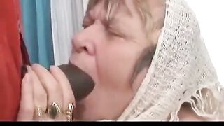 The old negress got her young negro hole gapped