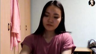 A man fucked a hot Kazakh girl with a nice cock during Skype
