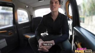 A girl is a taxi driver in an alternate reality, fucking a passenger