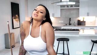 Shooting balls for big boob pictures