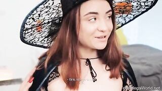 Lesbian beauties fuck each other in a role play