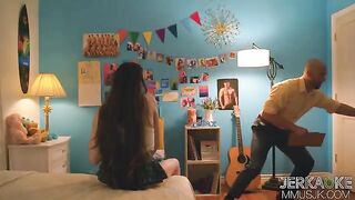 A freshman breaks the rule and fucks with a professor