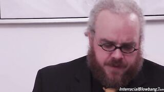 And let the slut go around in a circle! - sexy brunette