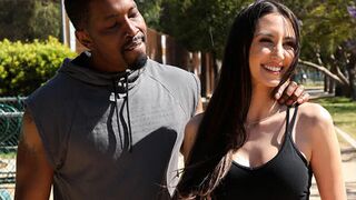 Natalia got her pussy railed by a black stud for cash