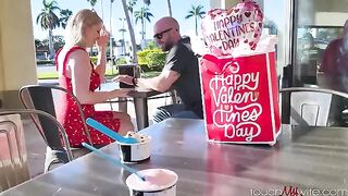 Cuckold adventure on Valentine's Day, the best dare ever