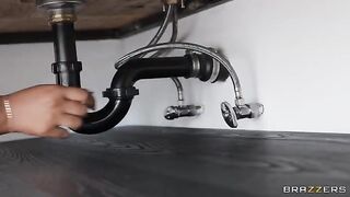 The girl called a plumber to clean the pipes and more