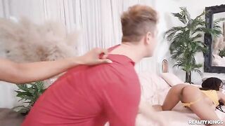 Two cute girls found a guy to have a sex with them both