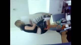 A woman is fucking with her colleague in the classroom