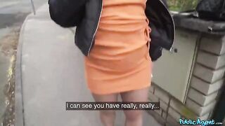 An Italian brunette girl lost something important and called for help