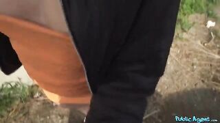 An Italian brunette girl lost something important and called for help