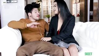 The girl next door has a crush on you and will rub her pussy in your face