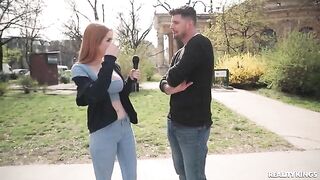 A guy fucked two girls with one big cock in his bed
