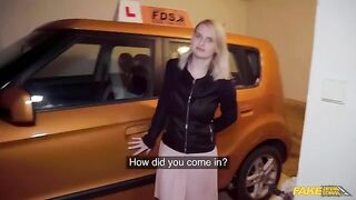 A car owner has an encounter with a busty blonde