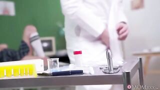 A hot girl is being examined by a doctor in this captivating scene