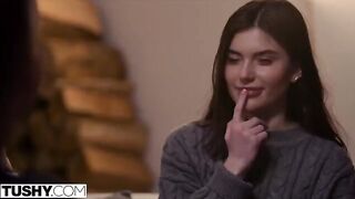 The best anal threesome with gorgeous babes Talia and Stefany