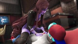 BF cheats on GF with her MILF mom in a wild FNF twist