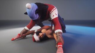Beauty gets fucked by a wild werewolf on Christmas