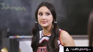 Kendra Spade and Vanna Bardot in detention with cheerleader