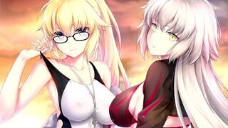 A saint cannot escape his fate with a sinner, in a thrilling hentai scene