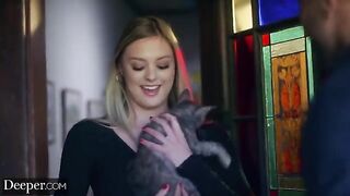 Amber Moore gets fucked by a man in uniform deepthroat