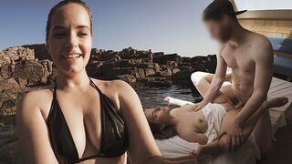 A young German couple has a passionate vacation sex on the beach