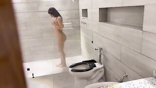 College girl passionately fucked right after taking shower
